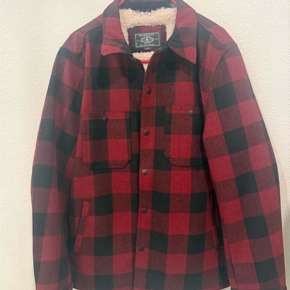 G.H. Bass & Co. Red and Black Lightweight Shirt Jacket